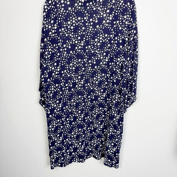 BLUE RAIN | Blue & White Star Print Strappt Kimono Patriotic Women’s Size Medium - Picture 7 of 7